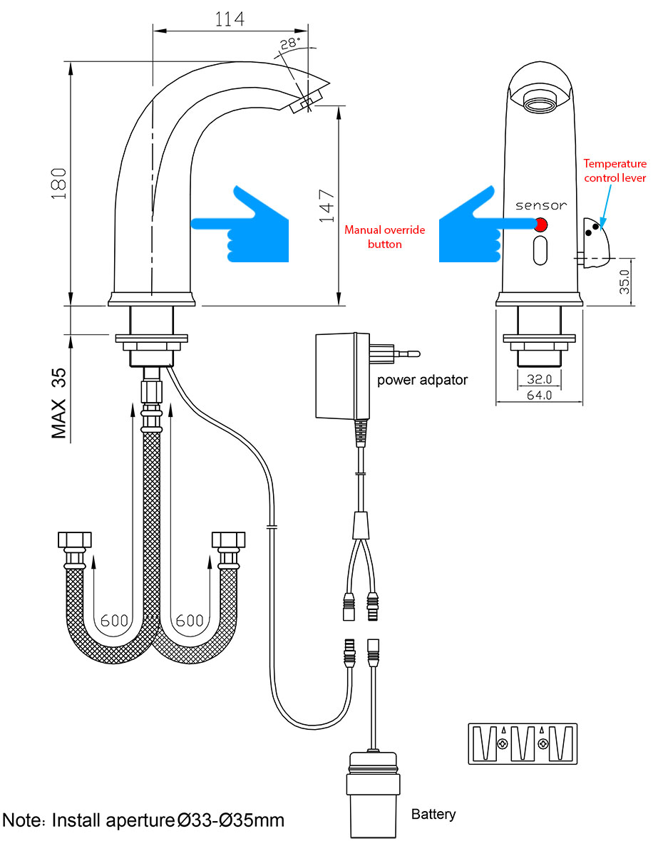 ATO-0045 sensor tap technical details